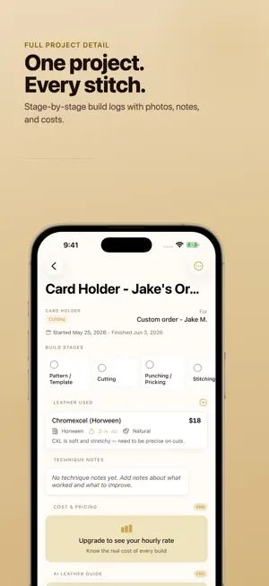 Leather Project Tracker - Hide screenshot 3