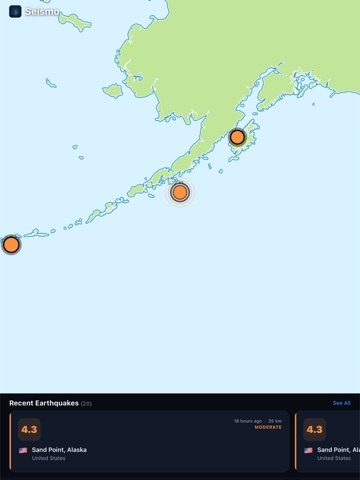 Seismo - Earthquake Alerts iPad screenshot
