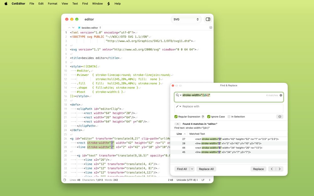 CotEditor screenshot 1