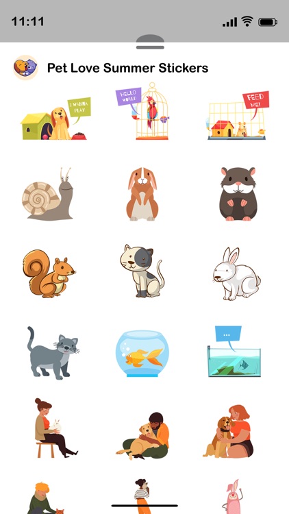 Pets Love  Summer Stickers screenshot-3