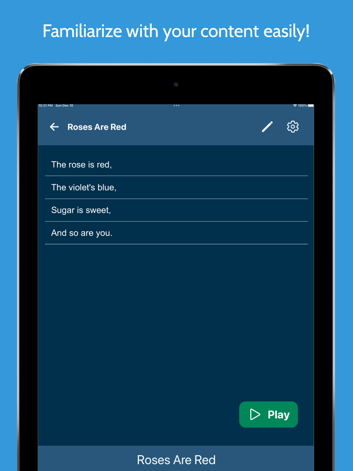 #2. Memorize Lines By Heart (iOS) 由: MEHMET KEREM YENER