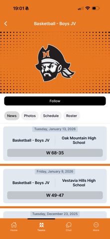 Hoover High School Athletics screenshot
