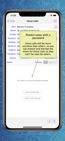 PhoneLog for iPhone & iPad Screenshot 5 of 10