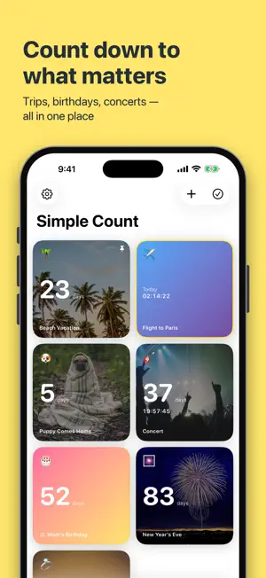 Simple Countdown Widget App screenshot 1