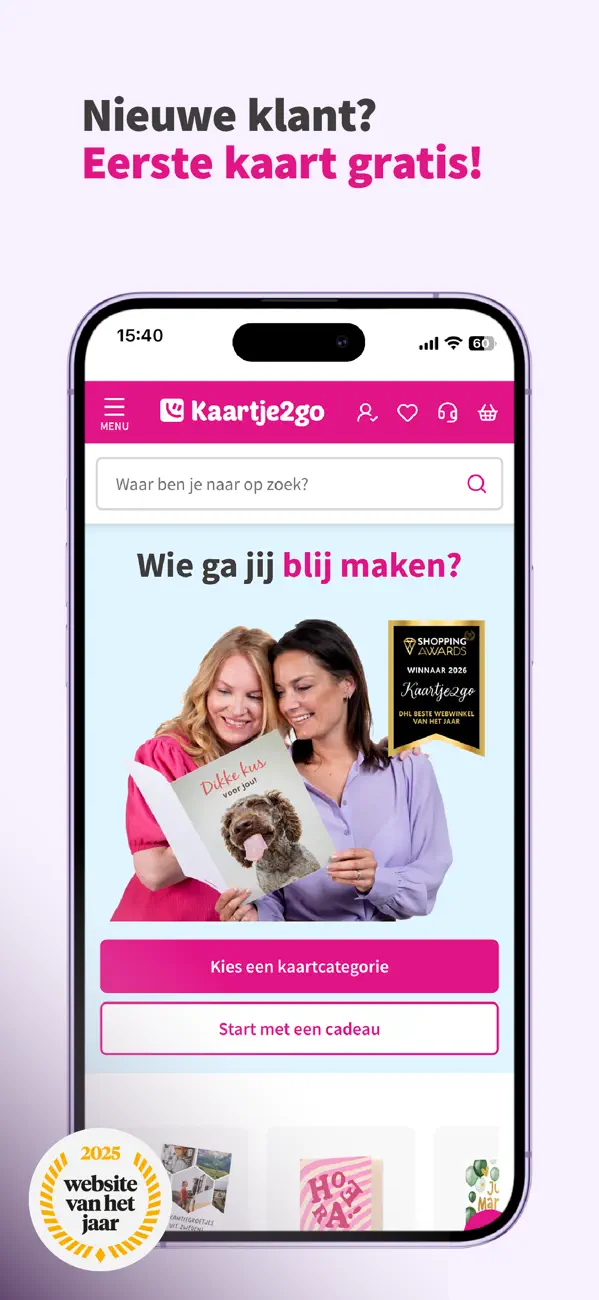 Screenshot #1 pour Kaartje2go - Kaart sturen