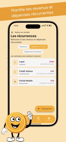 Paco - App de Bugdet iPhone screenshot
