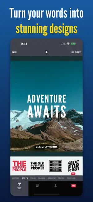 Typorama: Text on Photo Editor screenshot 1
