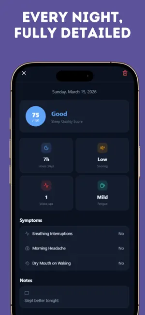 Sleep Apnea Tracker: Snore Log screenshot 3