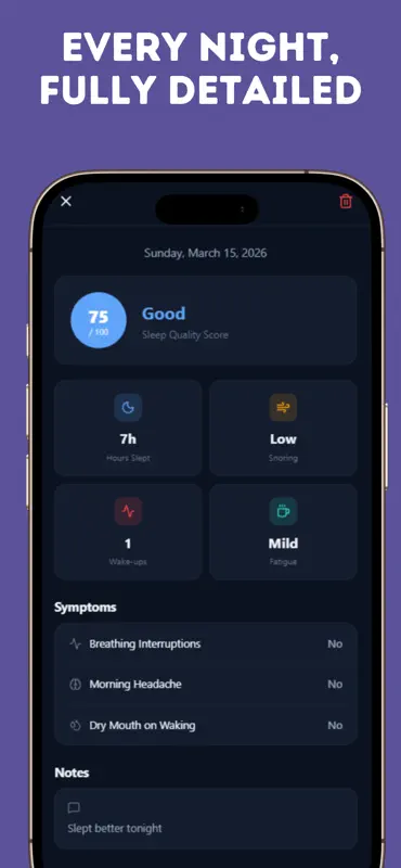 Sleep Apnea Tracker: Snore Log screenshot 3 of 5