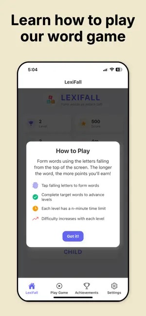 LexiFall: Fast Word Puzzle screenshot 4