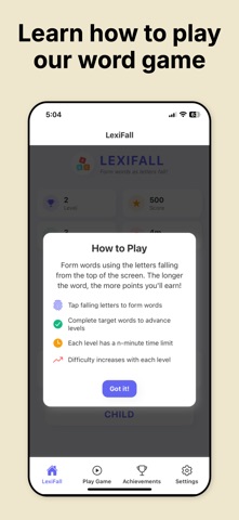 LexiFall: Fast Word Puzzle Screenshot 4 of 5