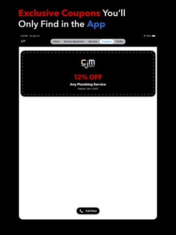 CJM Plumbing and Heating iPad screenshot