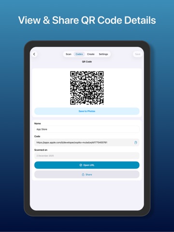 QR & Barcode Scanner: CodeScan iPad screenshot