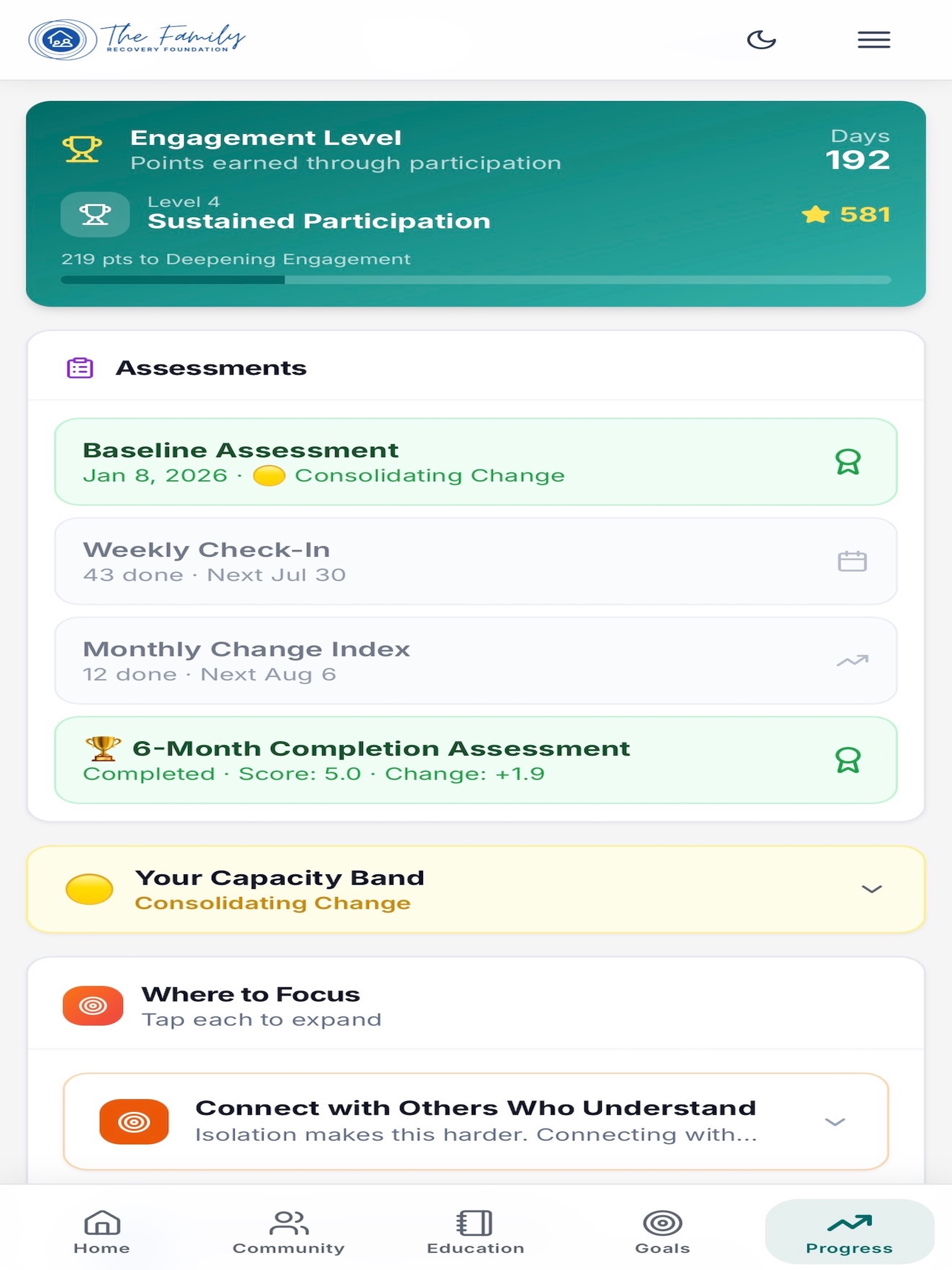 Family Recovery Foundation Hub screenshot 6