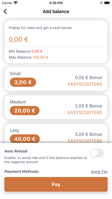 EasyScootersApp Screenshot