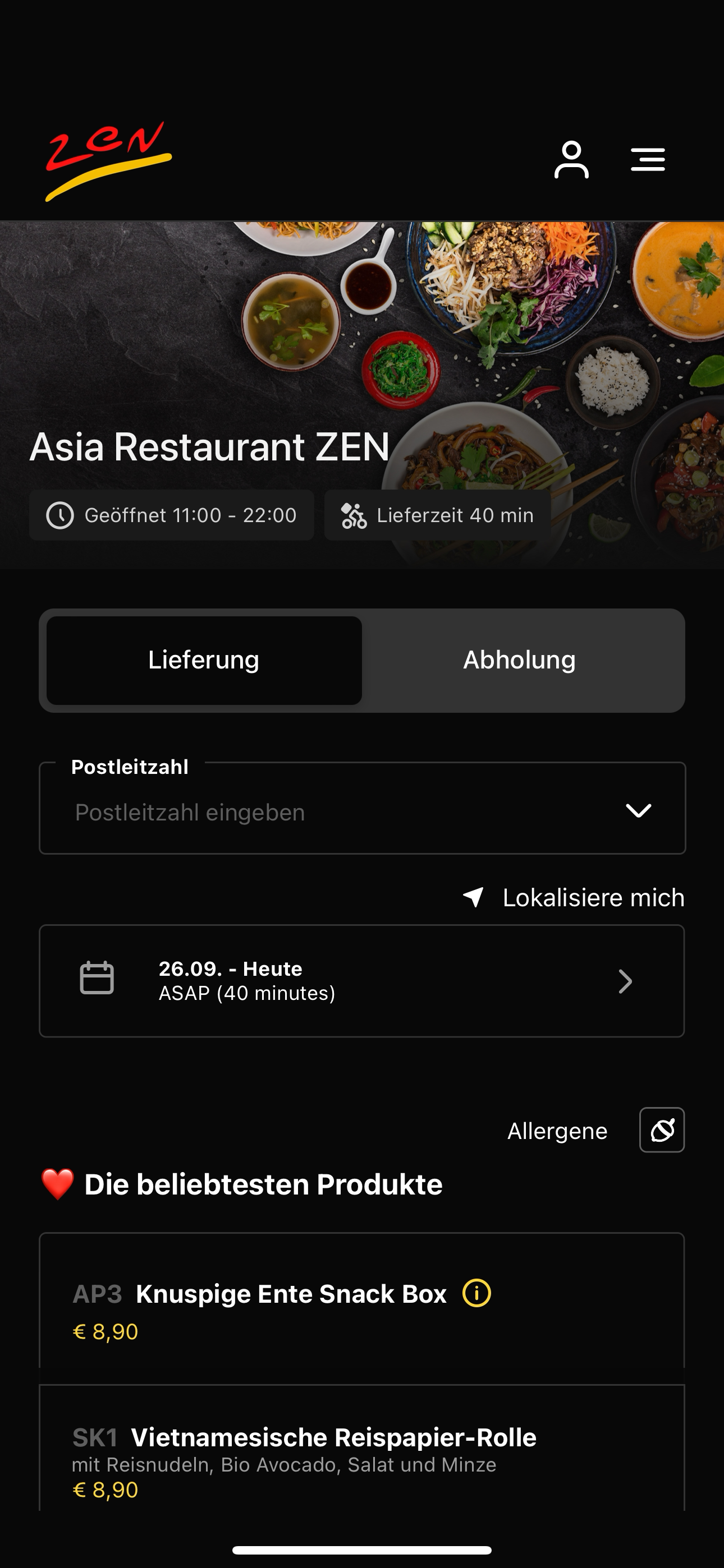 Asia Restaurant ZEN screenshot 3