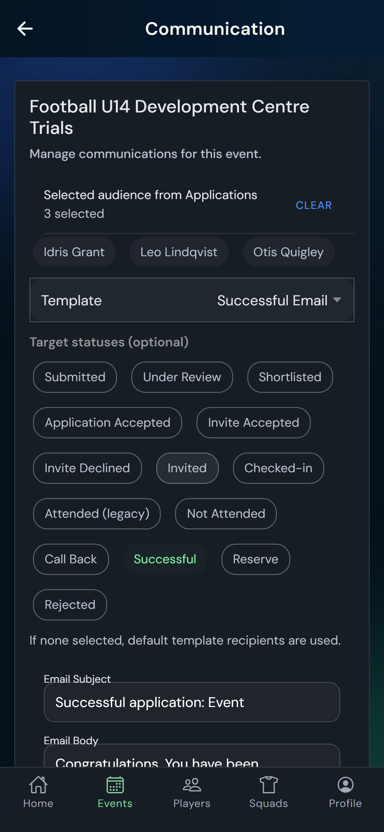 TalentHub365: Trials & Squads screenshot 3