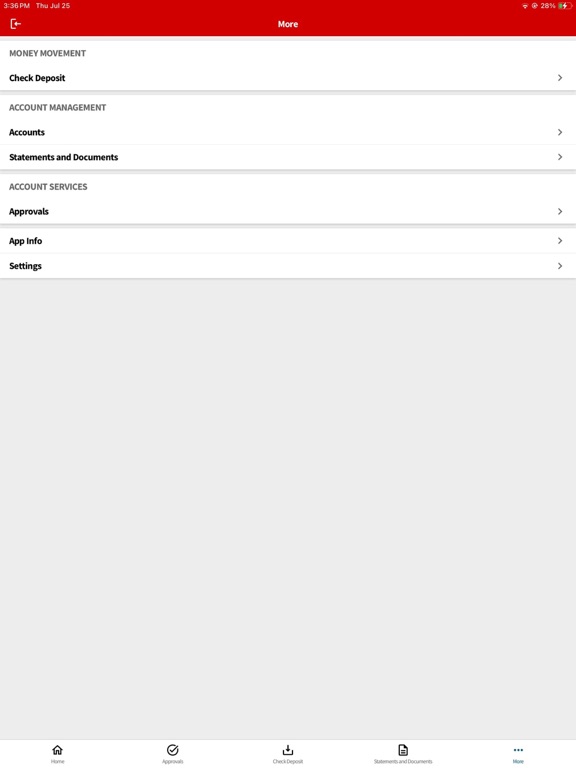 CBB Business Mobile iPad screenshot