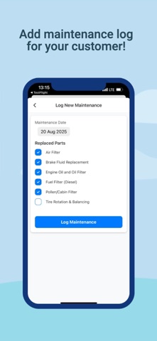Service Maintenance Tracker screenshot
