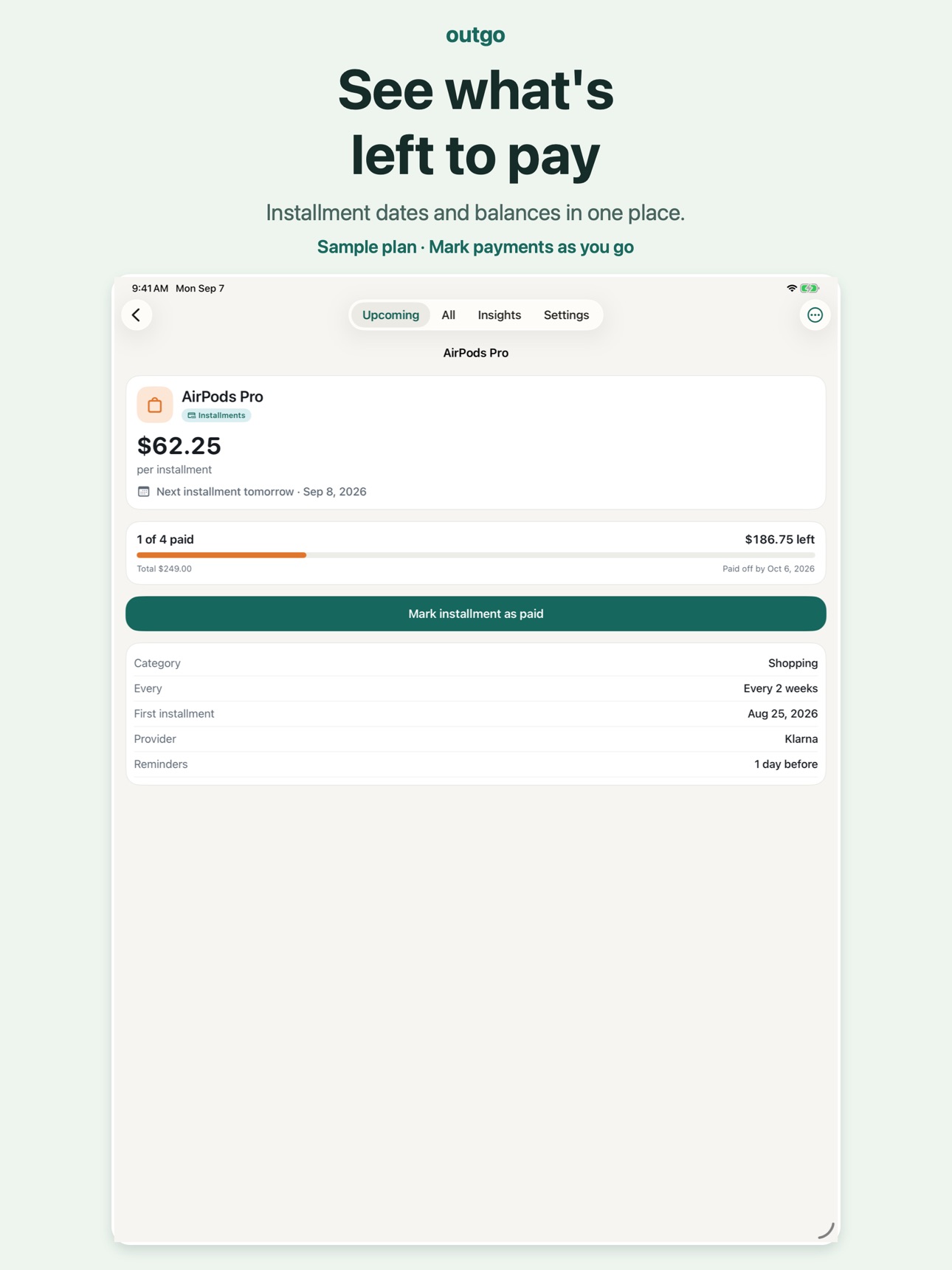Screenshot 9 of Outgo Subscription Tracker