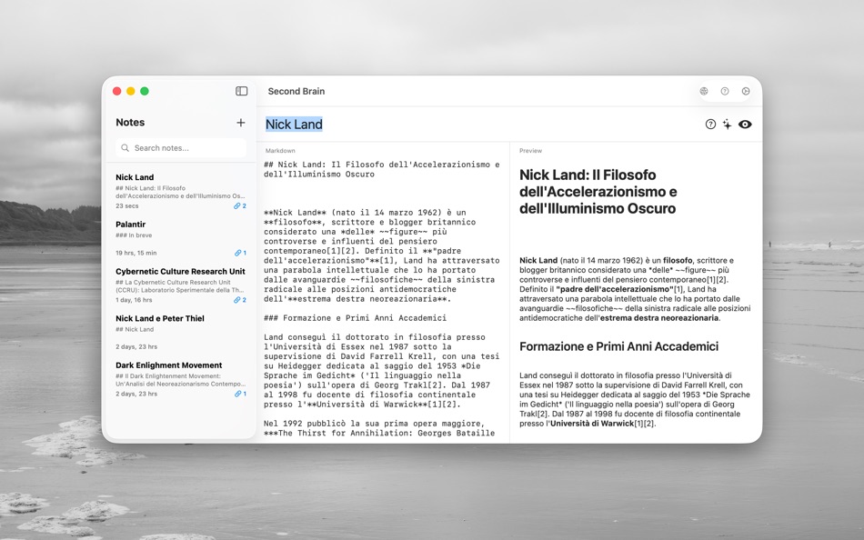 #4. SecondBrain Zettelkasten Notes (macOS) 由: Paolo Benanti