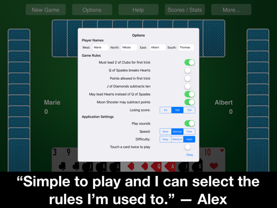 Screenshot #6 pour Hearts Card Game—New Classic