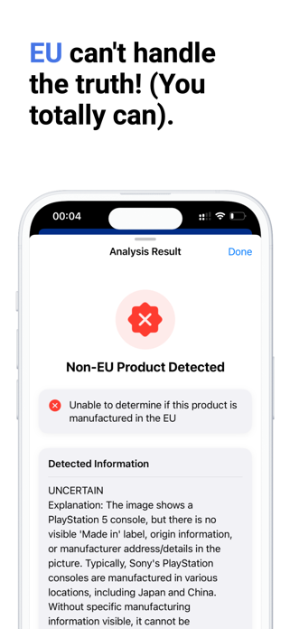 Treu: Identify EU Products Screenshot 6 of 6