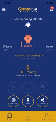 GoldenTrust Insurance iPhone screenshot