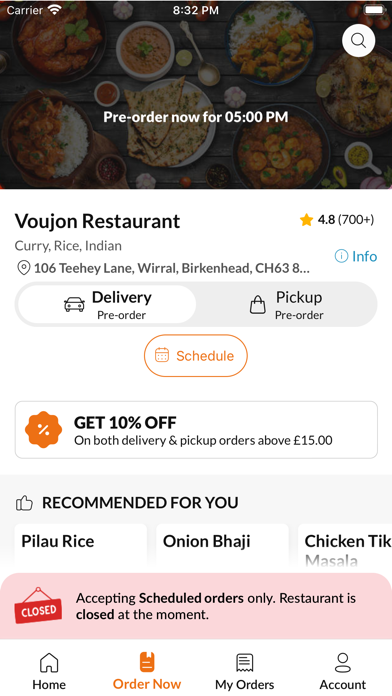 Voujon Restaurant - Birkenhead Screenshot