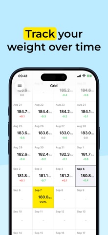 Weight Grid: Weight Tracker Screenshot 1 of 4