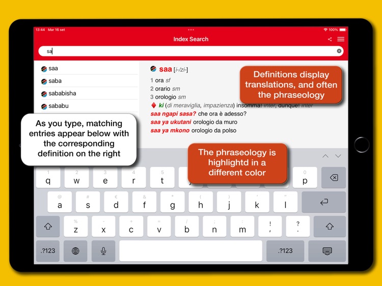 Swahili-Italian Dictionary