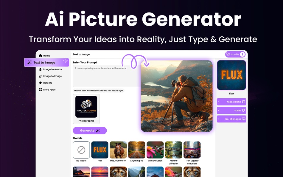 #2. AI Photo Generator : Ai Image (macOS) Bởi: Fahid Zahoor