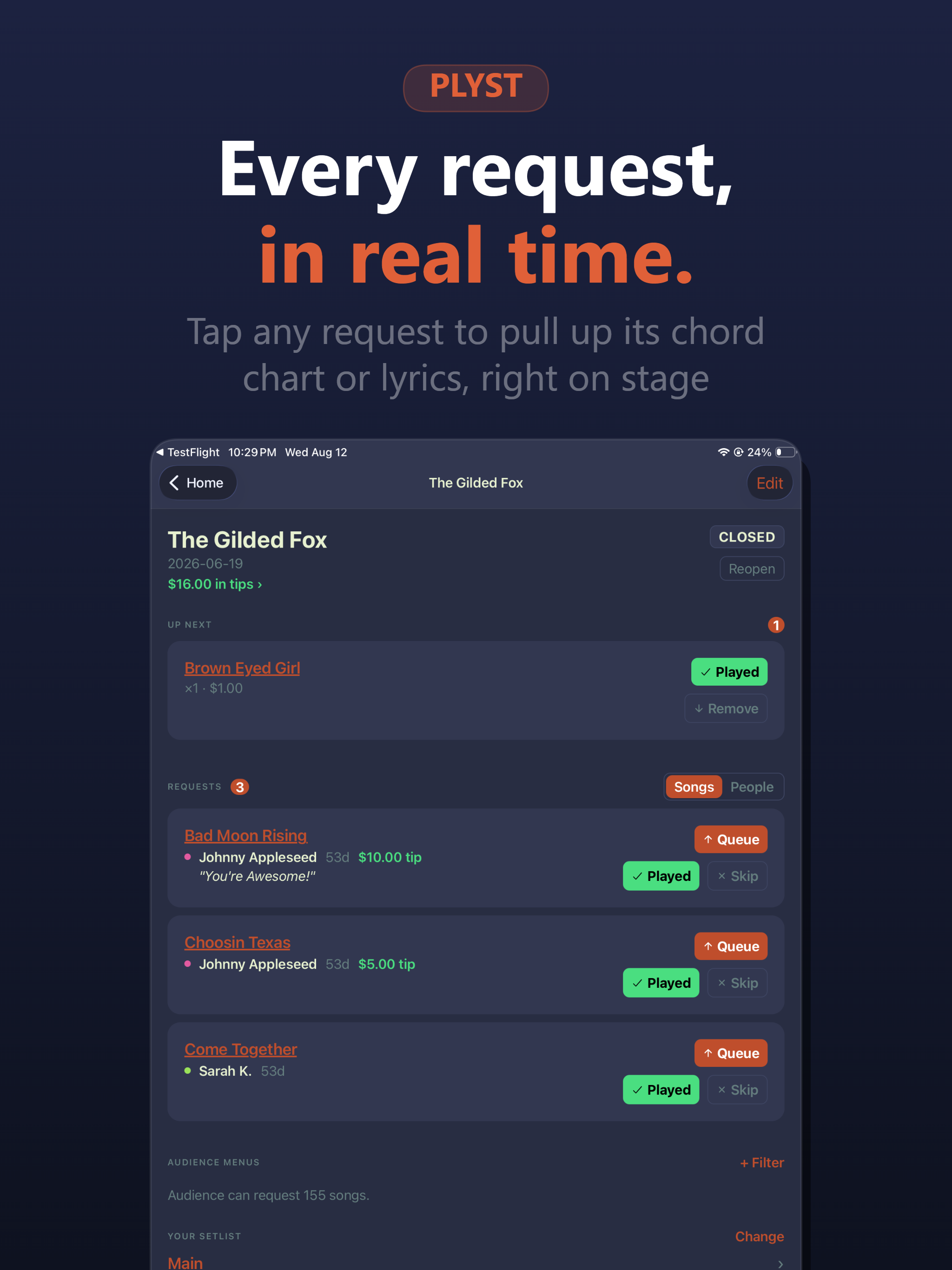 Plyst — Live Requests & Tips screenshot 7
