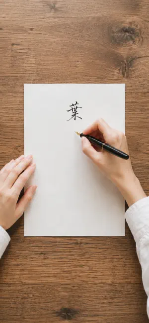 美文字の練習・ペン字のお手本帳 - 葉 screenshot 1