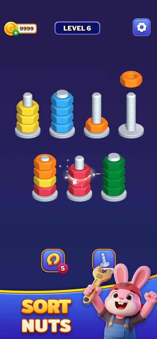 #1. Nuts Spinner - Nut Sort Puzzle (iOS) By: NimbleMind