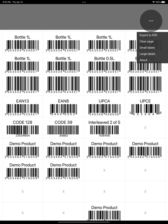 Screenshot #5 pour Barcode Sheet code-barres