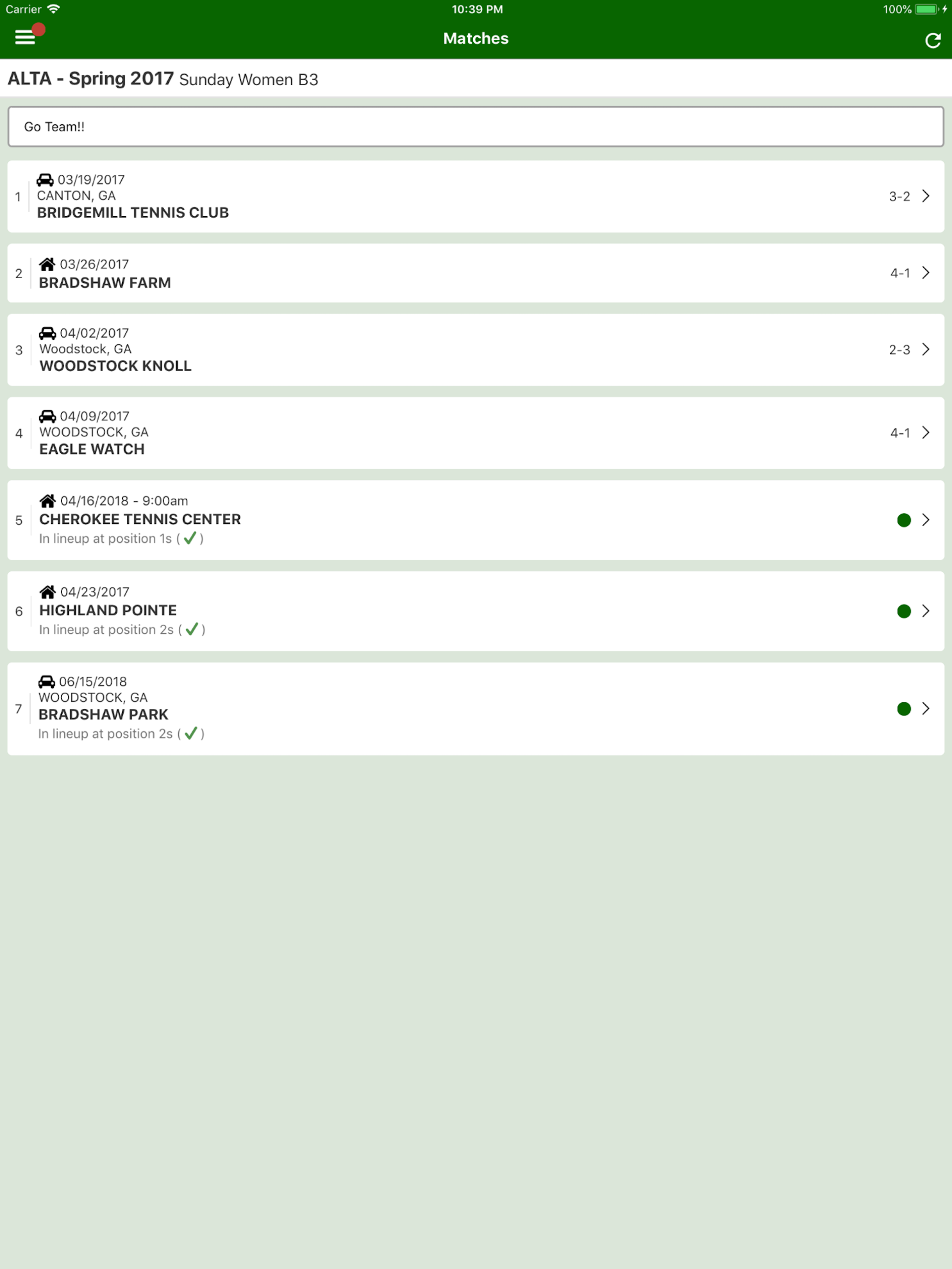 Tennis NetLineup screenshot 13