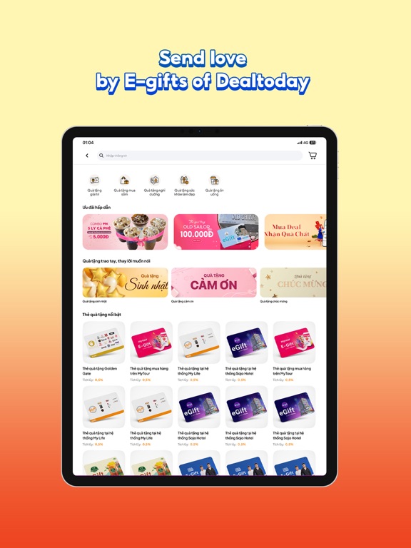 Dealtoday – Luôn ưu đãi iPad screenshot 1 - Shopping app