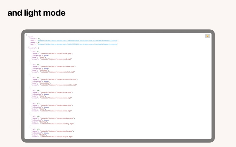 JSON Thru screenshot