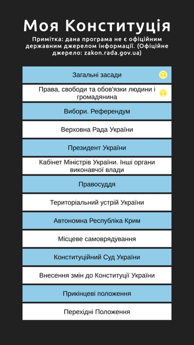 Screenshot #1 pour Моя Конституція України
