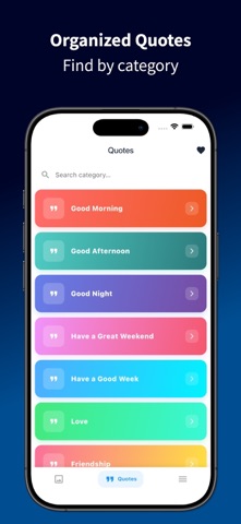 Good Morning Afternoon Night iPhone screenshot