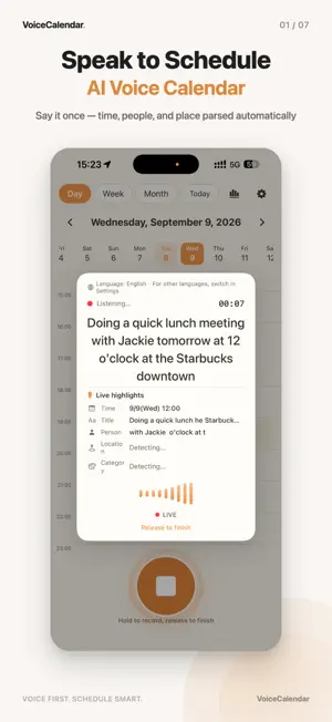 VoiceCalendar AI screenshot 1