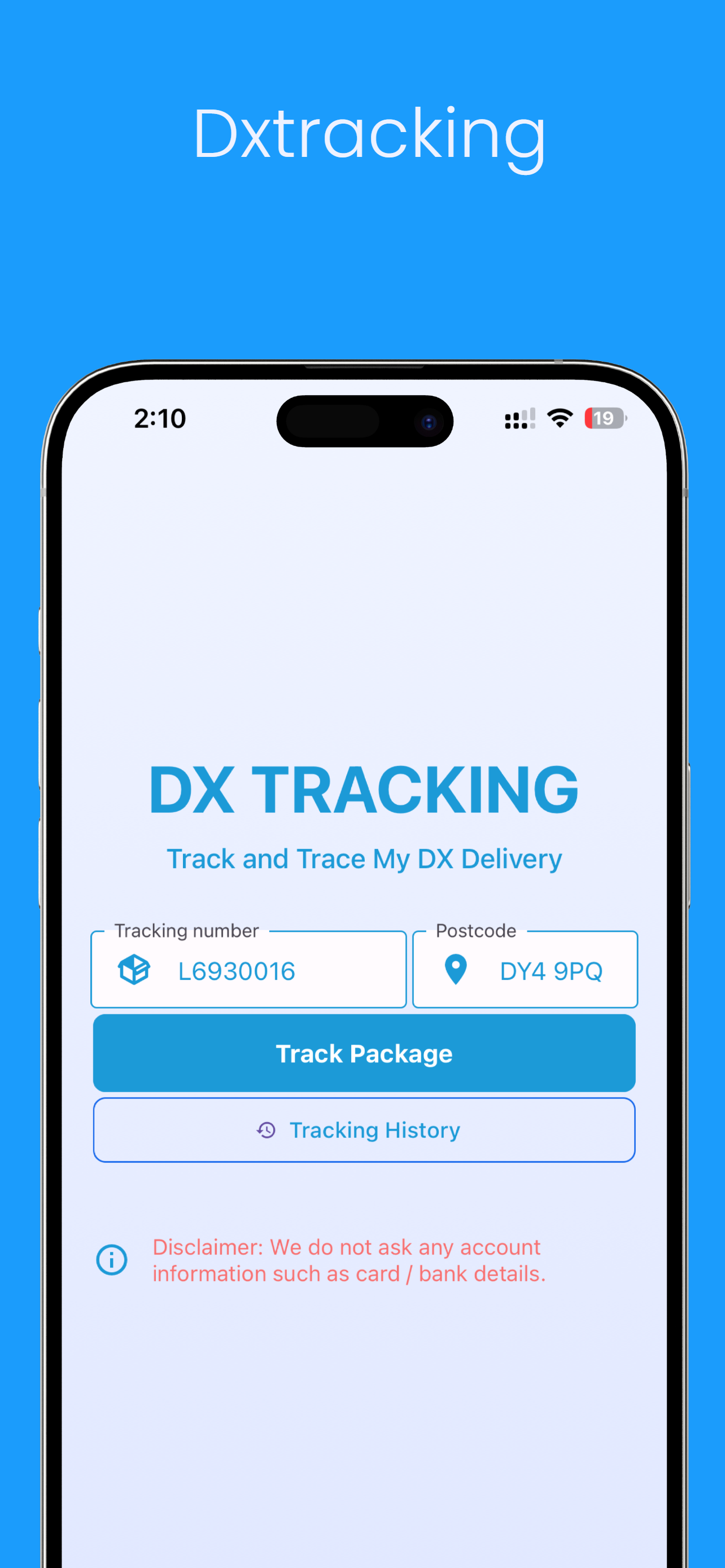 Dx Tracking - Delivery Tracker
