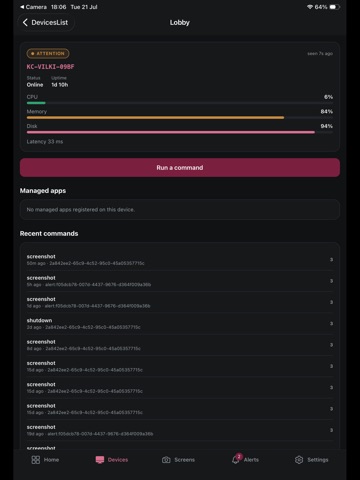 KioskCore iPad screenshot