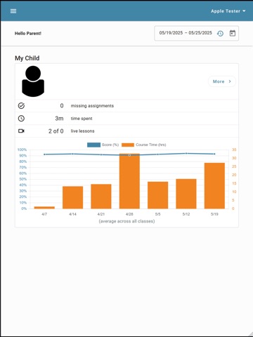 iCademy Portal iPad screenshot
