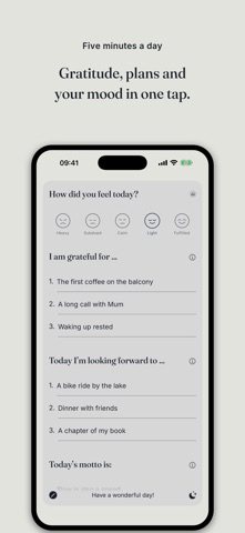 FIVE: Gratitude & Mood Journal Screenshot 1 of 8