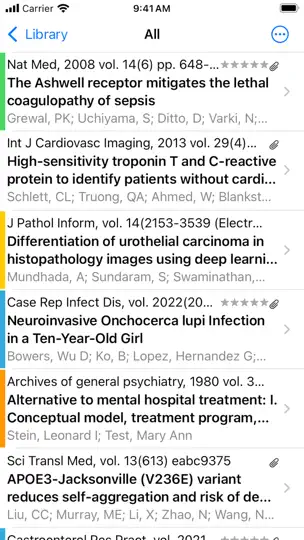 Capture d'écran de PubMed On Tap sur iPhone 1