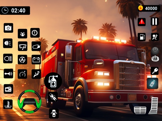 消防士消防車ゲーム - 車警察ゲーム - トラック運転ゲームのおすすめ画像4