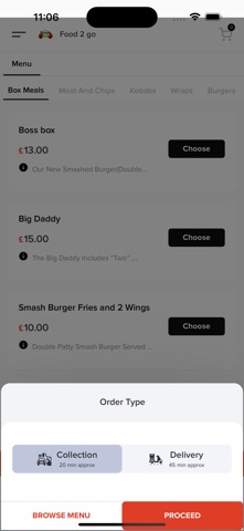Food 2 go. screenshot