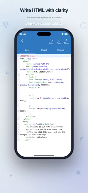 HTML Editor: Code & Preview screenshot 2